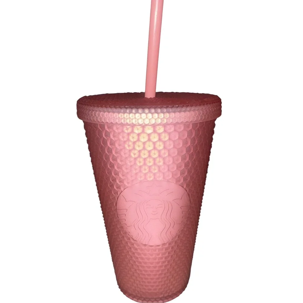 2022 Starbucks Soft Touch Pink Lemonade Jelly Studded 16 Oz Tumbler Valentine's